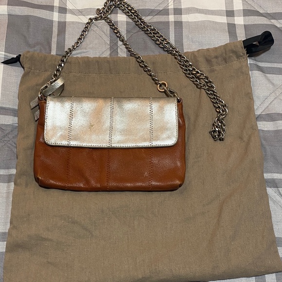 Foley + Corinna Silver and Tan Crossbody Bag - Picture 4 of 5